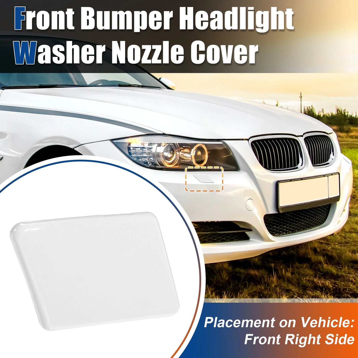 Front Bumper Washer Nozzle Cover for BMW 3 Series E90 E91 (2006-2013)