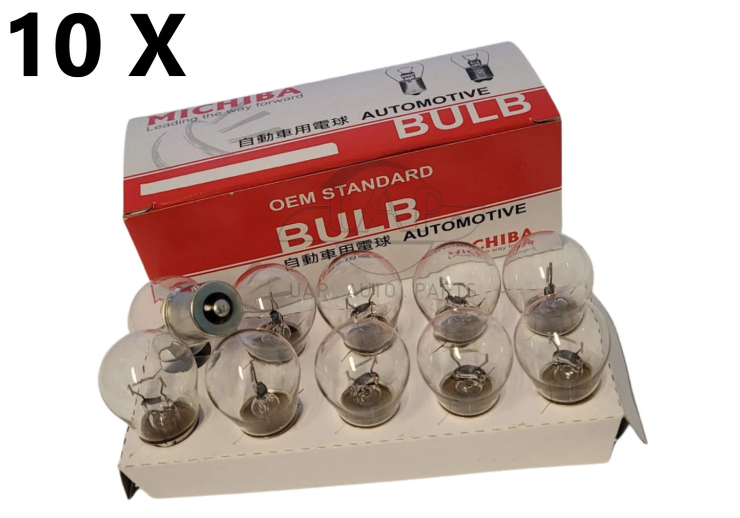 100 x BA15S 1156 Michiba Bayonet Globes 12V for Car Reverse/Indicator Light