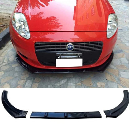 Front Bumper Lip Splitter Spoiler for Fiat Punto Evo (2009-2017) 3 Pcs