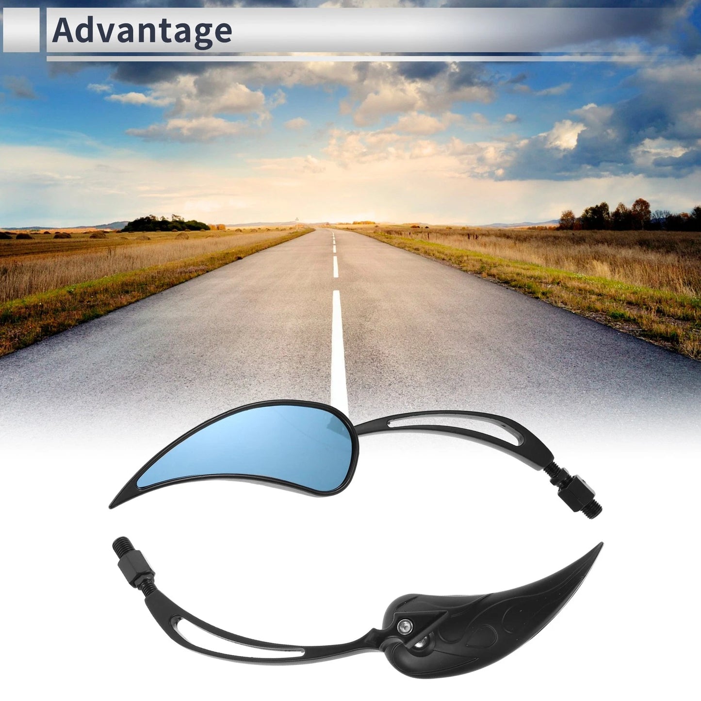 Rear View Mirror / 1 Set / Handlebar Mirror for M8/M10 Motorcycle