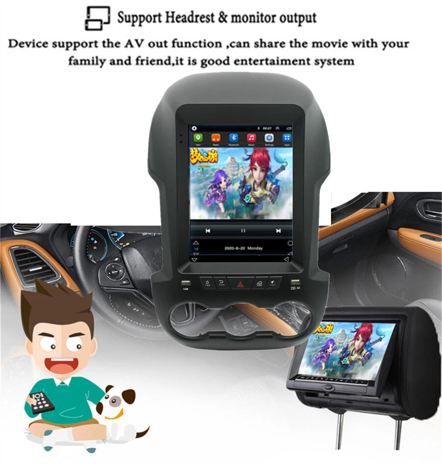 9.7" Android 11 Stereo Radio GPS Head Unit for Ford Ranger (2011-2015)