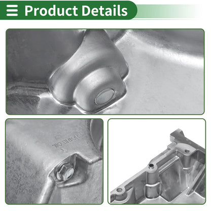 Engine Oil Pan for Honda Pilot (2003-2004) - 1 x Aluminum Silver Tone