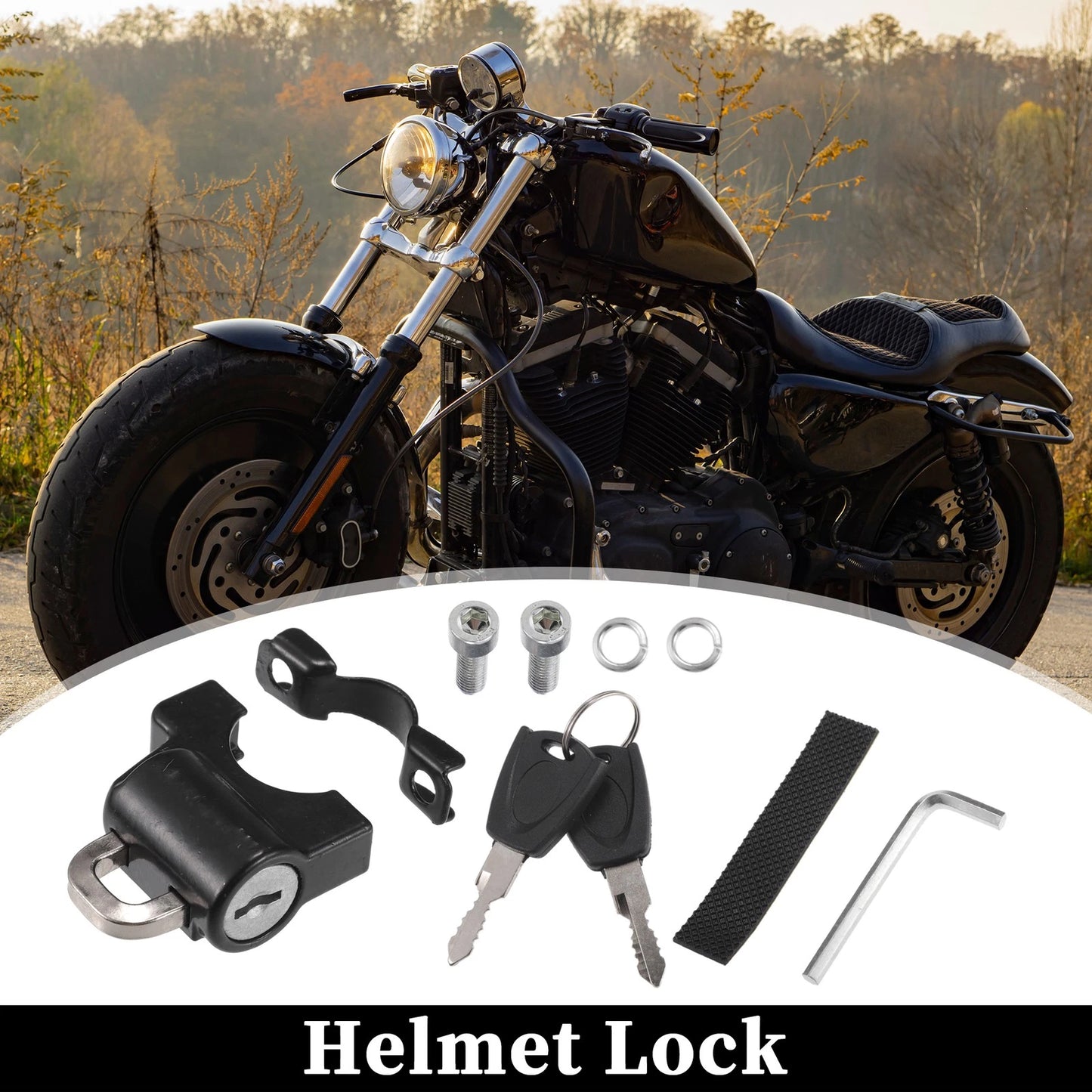 Set Motorcycle Helmet Lock Cable Mini Motorcycle Anti-Theft Bicycle Locks