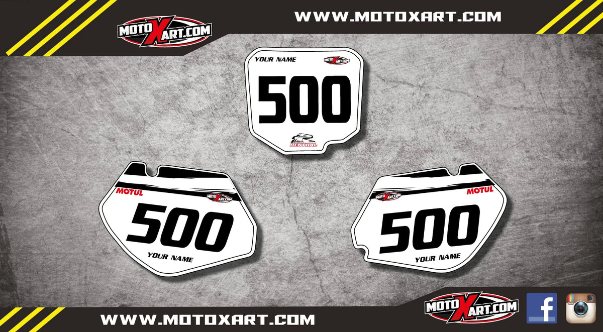 Custom Number Plate Graphics for Honda CR 125 (1998-1999) Barbed Style Stickers