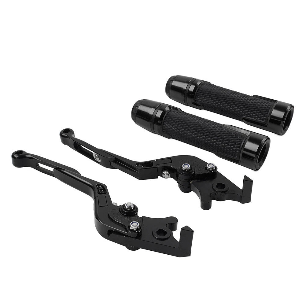 Black Extendable Brake Clutch Lever Grip Set for BMW S1000XR (2015-2021)