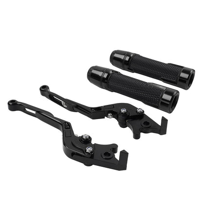 Black Extendable Brake Clutch Lever Grip Set for BMW S1000XR (2015-2021)