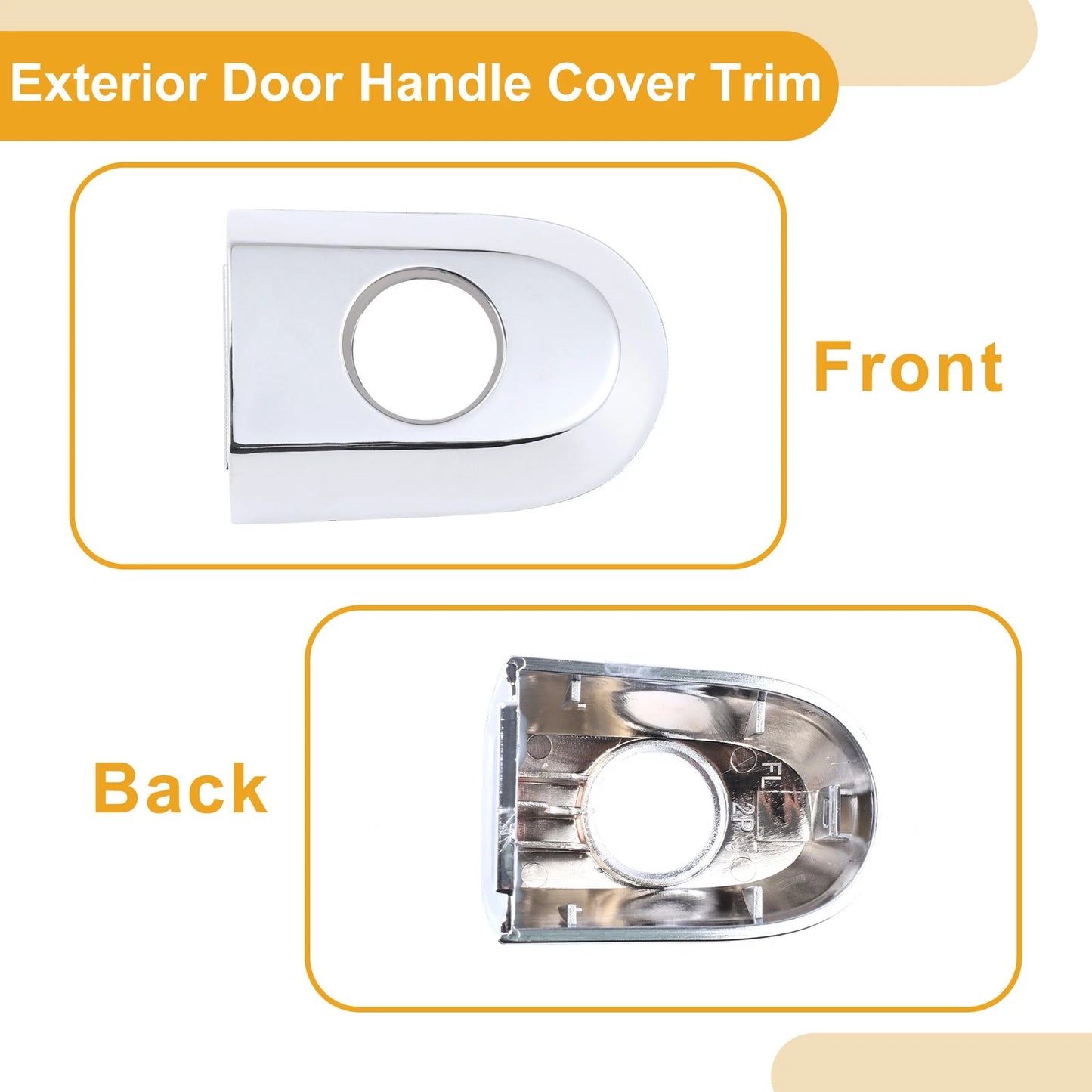 Chrome Silver Exterior Door Handle Cover Trim for Kia Sorento (2011-2015)