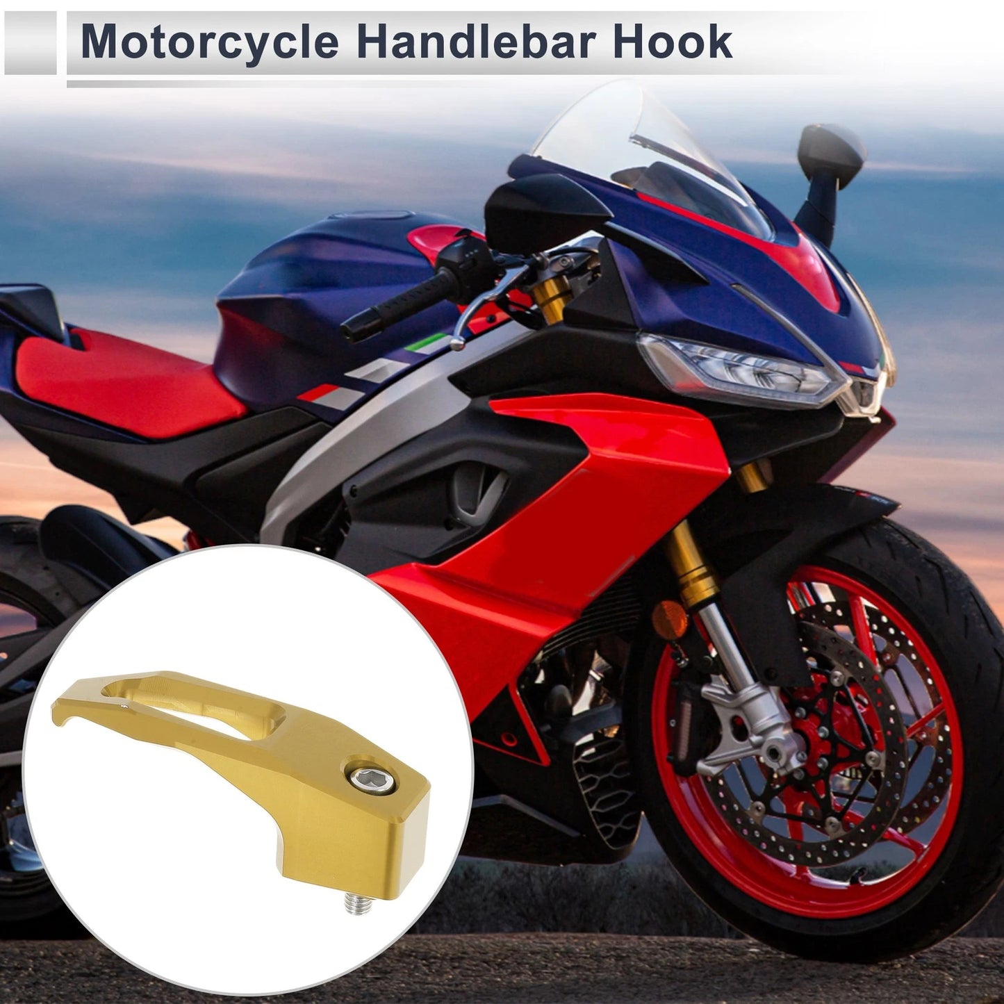 Square Aluminum Alloy Motorcycle Hanging Hook 1 Set for Motorcycle