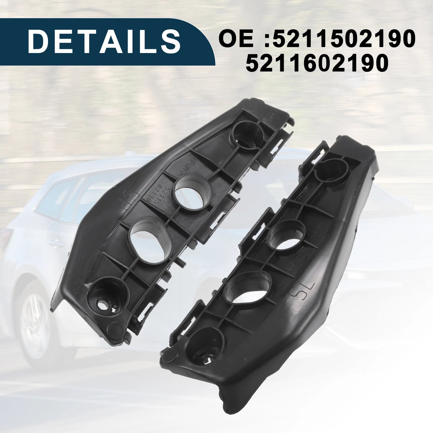Front Bumper Retainer Bracket for Toyota Corolla (2014-2019) - 1 Pair