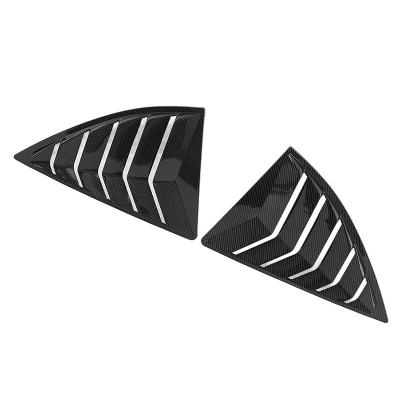 2010-2015 Chevy Camaro Side Window Louvers 2 x Sun Shade Covers Carbon Fiber