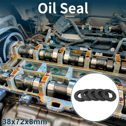 Oil Seal 5 x 38x72x8mm NBR Black Rotary Shaft Seal for Make Model