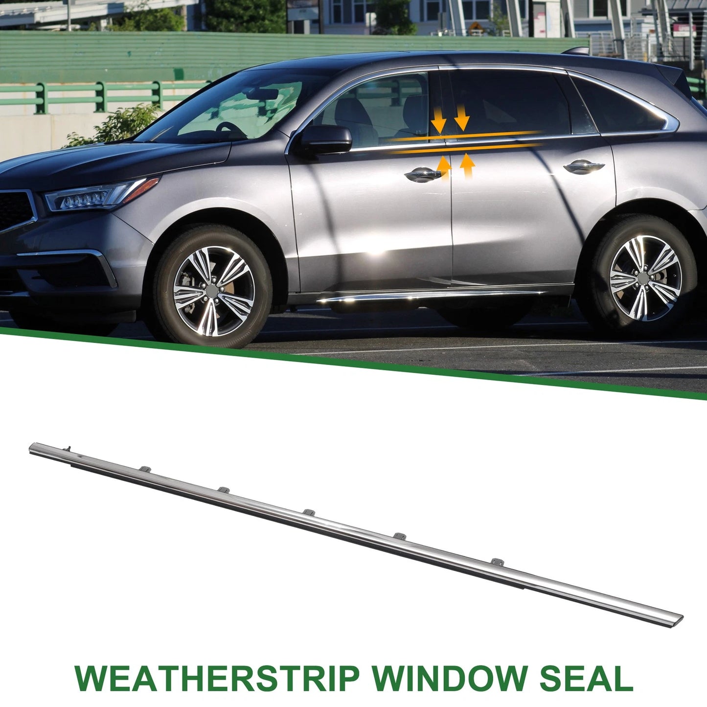 1 Pcs Front Left Weatherstrip Window Seal for Acura RDX (2013-2018)