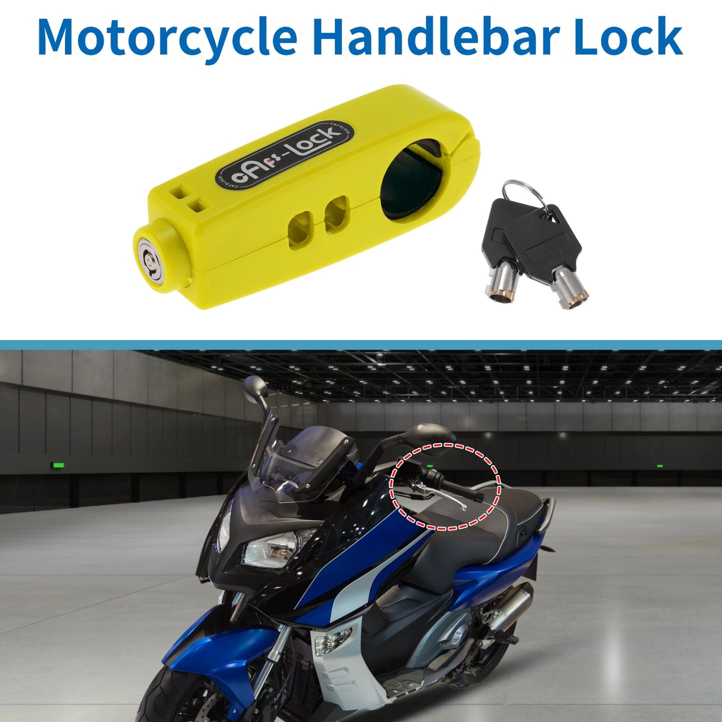 Handlebar Lock Universal Scooter Bike Throttle Grip Yellow for Motorcycle
