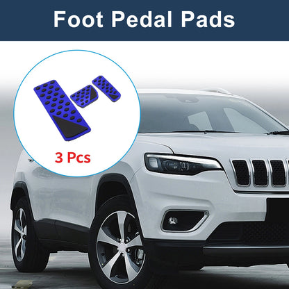 3 Pcs Automatic Foot Accelerator Pedal Covers for Jeep Grand Cherokee (22-25)