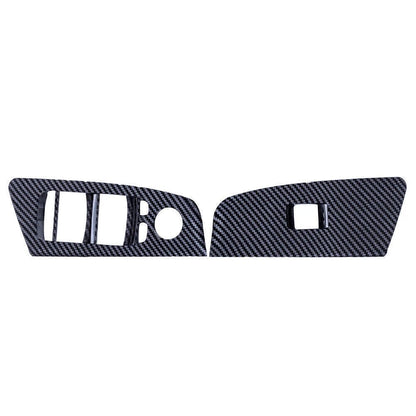 Carbon Interior Front Window Switch Lock Cover Trim for BMW 5 Series (2017-2023)