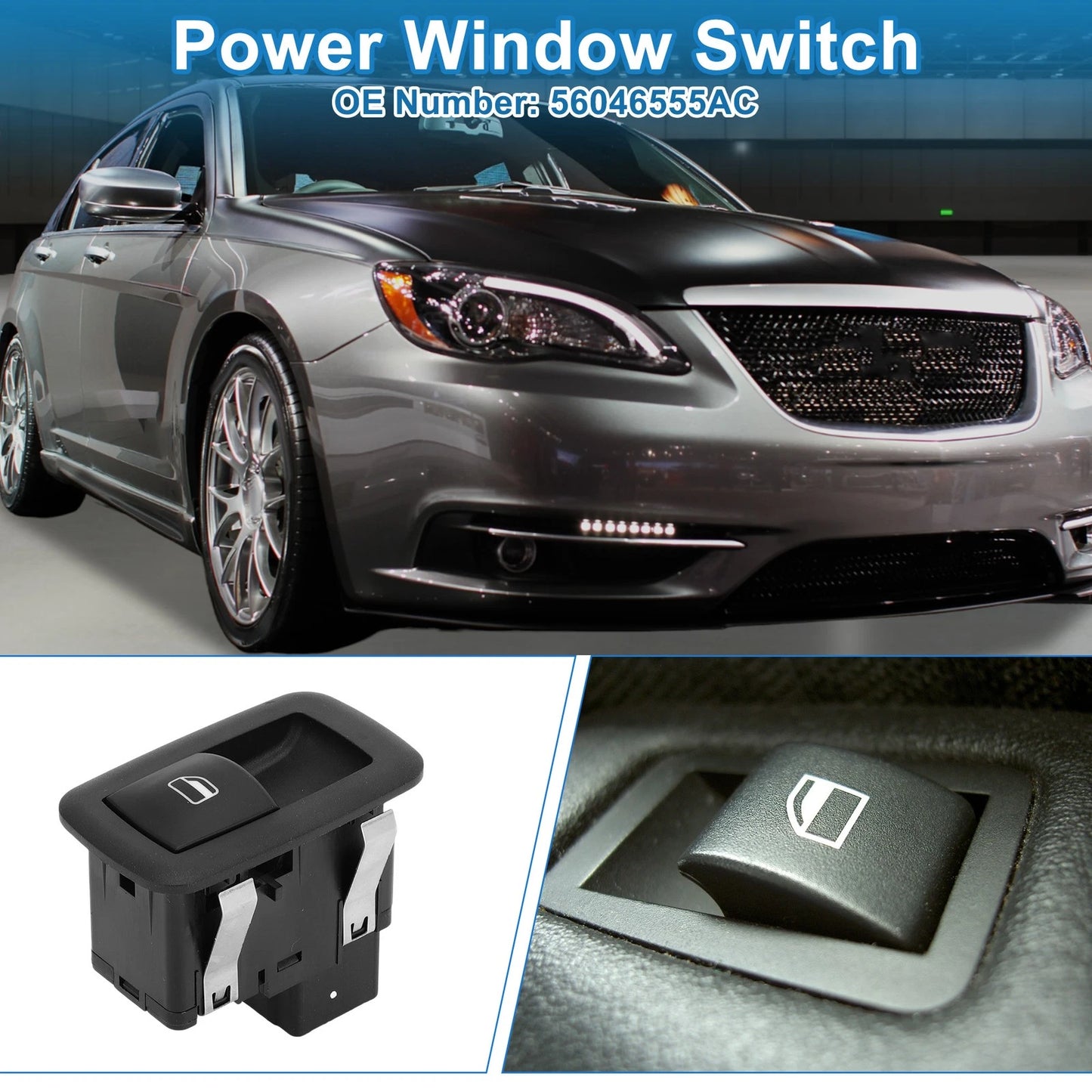 Rear Power Window Switch for Chrysler 200, Dodge Dart (2011-2016)