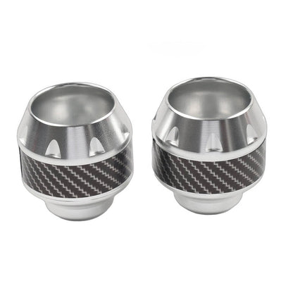 Silver Front Fork Frame Sliders for Motorcycle Crash Protection