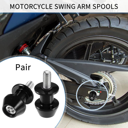 1 Pair 8mm CNC Swingarm Spools Sliders Stand Black for Motorbike
