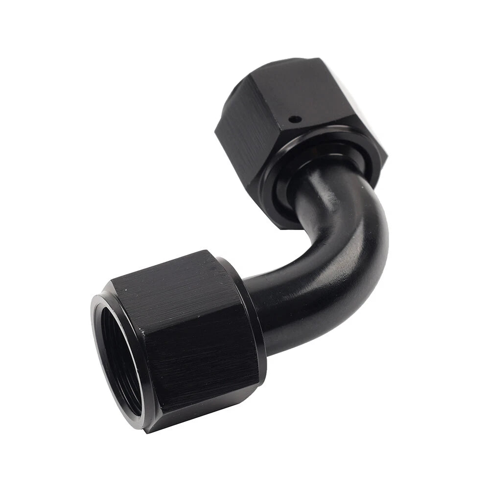 90 Degree 10AN Female to Female Swivel Coupler Fitting Adapter Connector