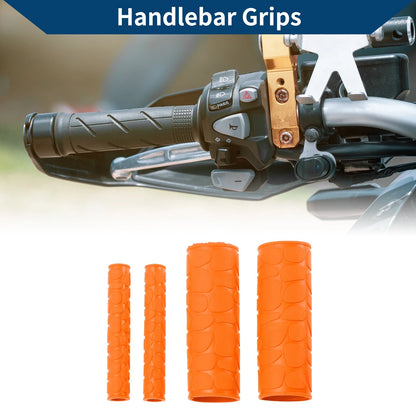 1 1/8" / 29mm Hand Grips Cover Handlebar Grips Rubber Orange for Motorcycle