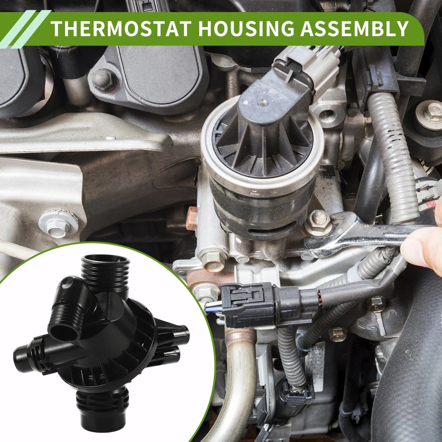 Engine Coolant Thermostat Housing Assembly for BMW F25 X3 (2010-2012)