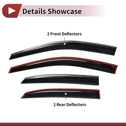 Window Deflectors for Lexus RX350 RX450h 2010-2015 Side Vent Visors 1 Set