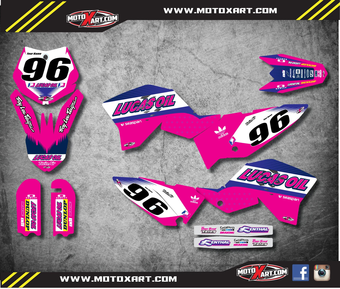 KTM 65 ACTIVE PINK STYLE Full Sticker Kit (2009-2015)