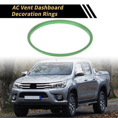 AC Vent Dashboard Decoration Rings 4 x Green for Toyota Tacoma (2016-2021)