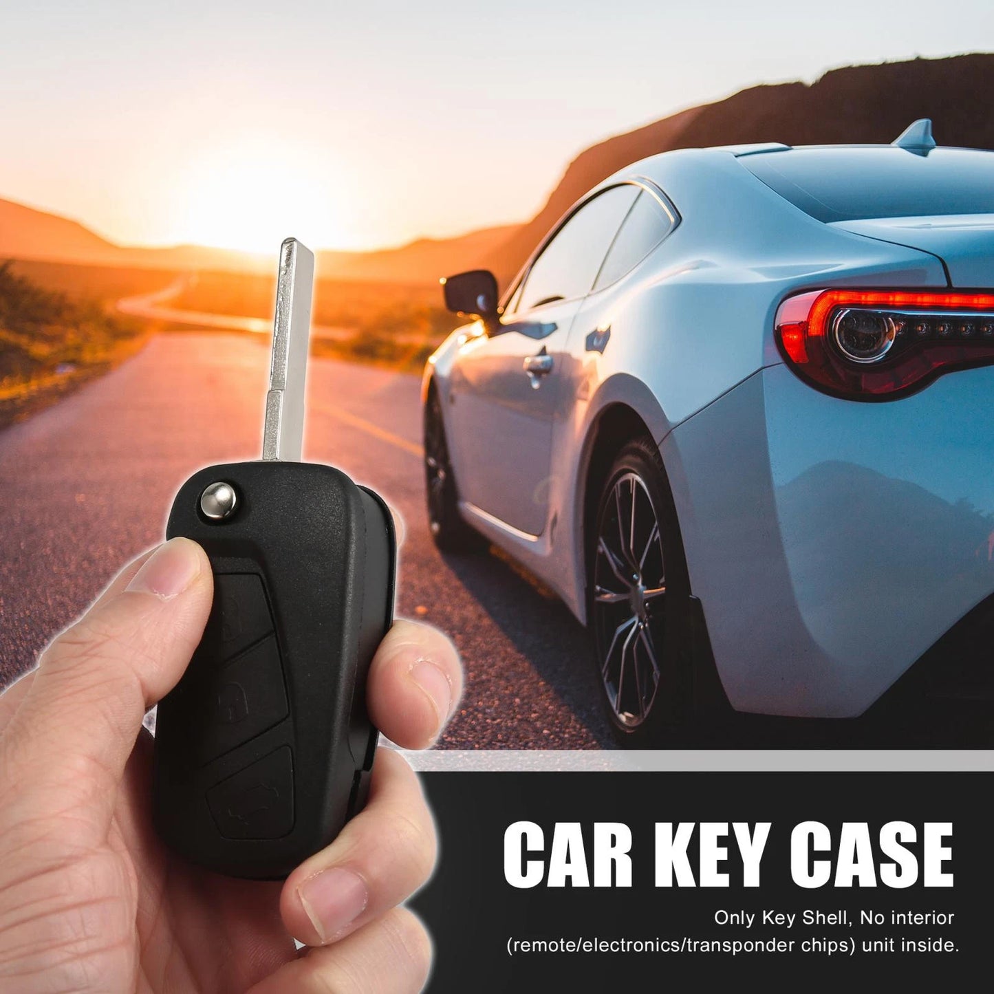3 x Key Fob Remote Control Case Shell Black for Ford Ka (2008-2016)