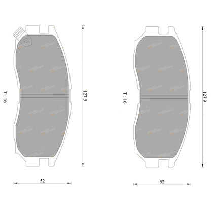 Front Disc Brake Pads Set for Mitsubishi Nimbus UF 2.4L 4G64 (1992-1998)