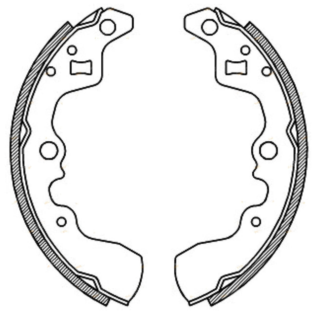Rear Brake Shoes Set 4 for Suzuki Mighty Boy (1984 - 1989)