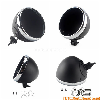 7'' Headlight Housing Bulb Bucket for Harley Softail Sportster Touring