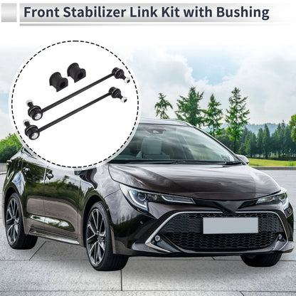 Front Stabilizer Bar Links 2 x Pcs Bushing for Toyota Matrix (2003-2014)