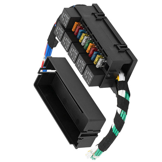 11-Way Relay Fuse Box 12V 40A w/ 6 Relays & 11 Fuses for Car