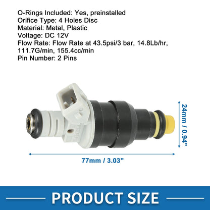 Fuel Injector 6 x Gray for Ford F-150 (1987-1990) 4.9L