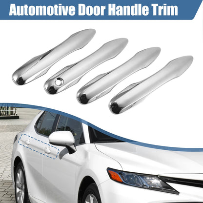 Set Door Handle Cover Chrome Silver Tone for Toyota Camry (2018–2023)