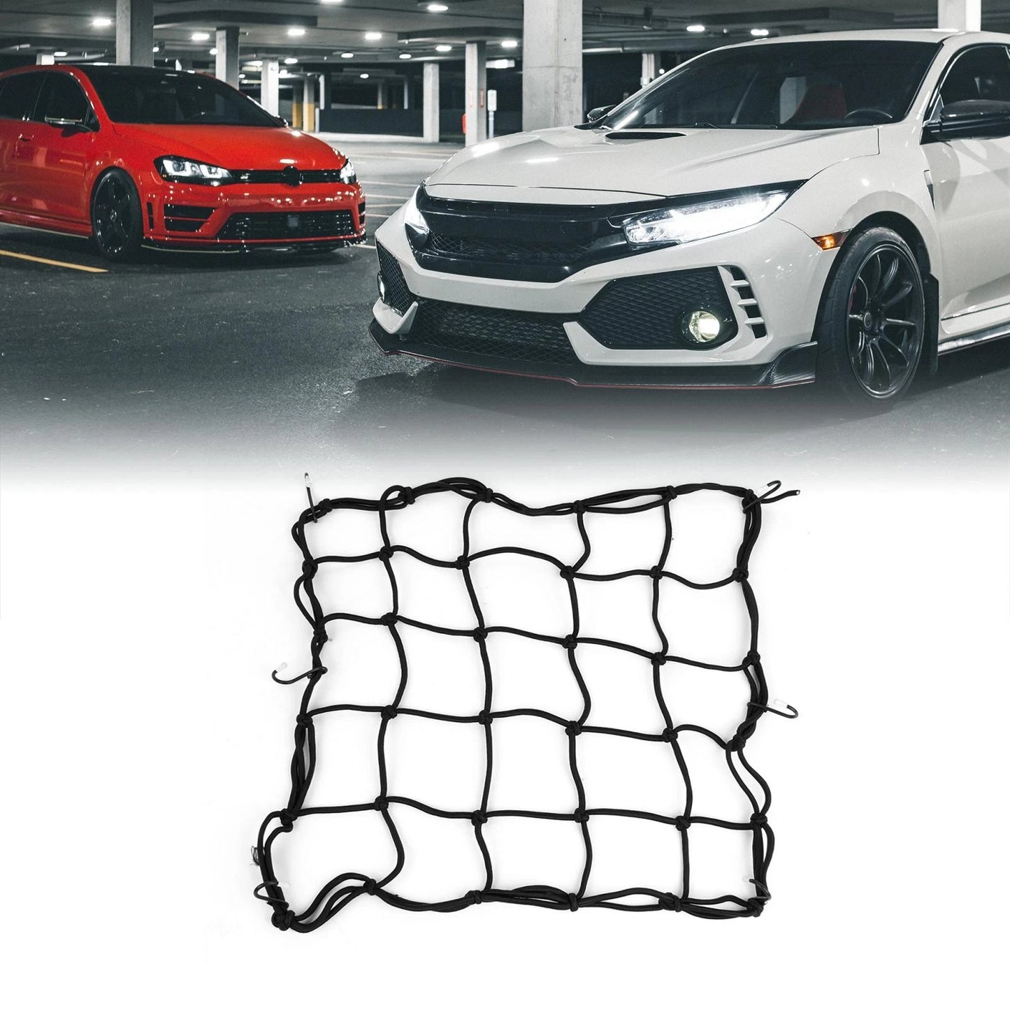 Cargo Net Elasticat Bungee Luggage Storage Black for Motorbike