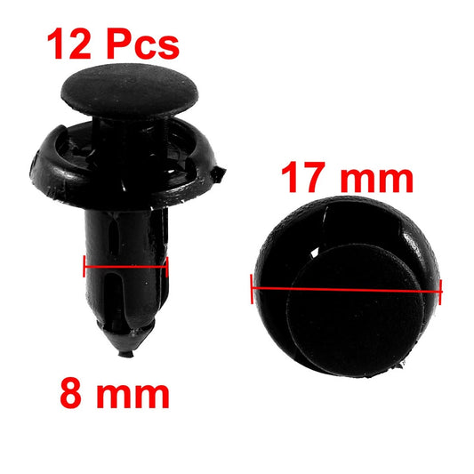 12 Pcs Plastic Rivet Bumper Clips 8mm for Toyota