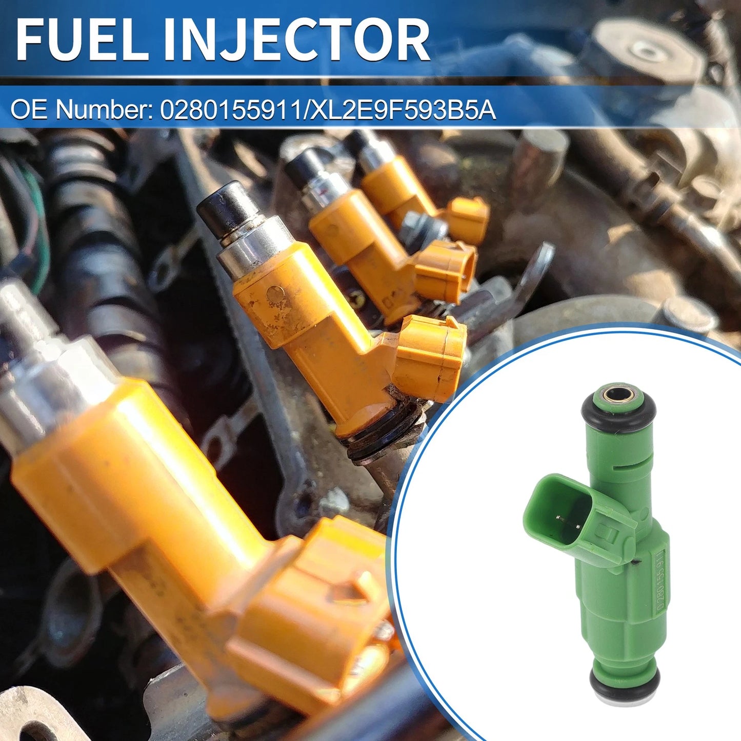 Fuel Injector 1 Pc for Ford Contour 2.5L V6 (1998-2000)