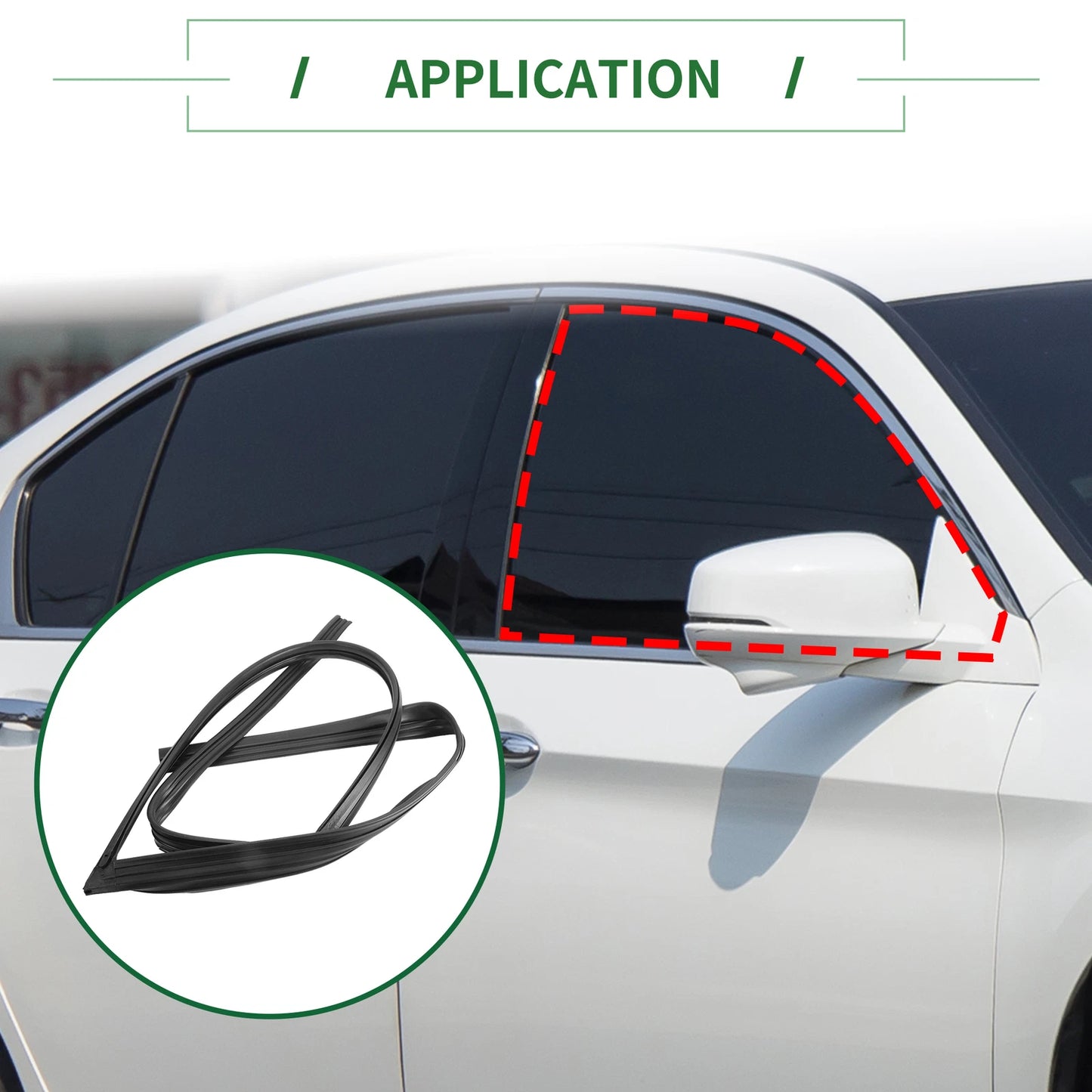 Front Left Door Window Run Channel Seal Strip for Honda Accord (2003-2007)