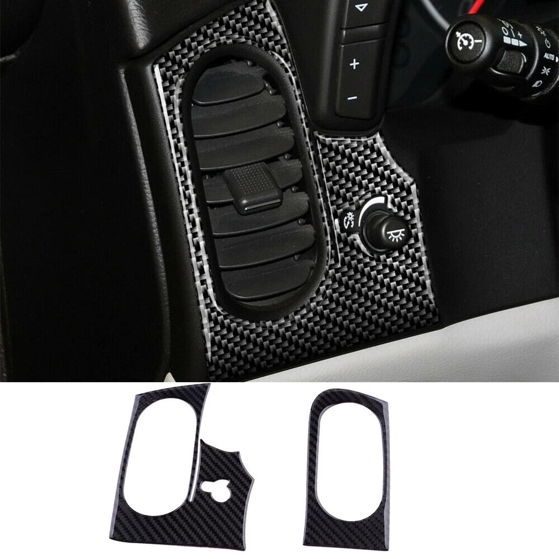 17x Carbon Fiber Interior Trim Covers for Chevrolet Corvette C6 (2005-2013)