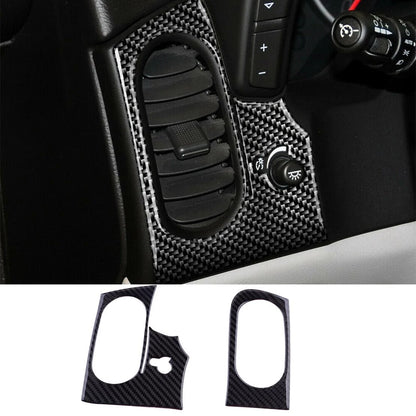 17x Carbon Fiber Interior Trim Covers for Chevrolet Corvette C6 (2005-2013)