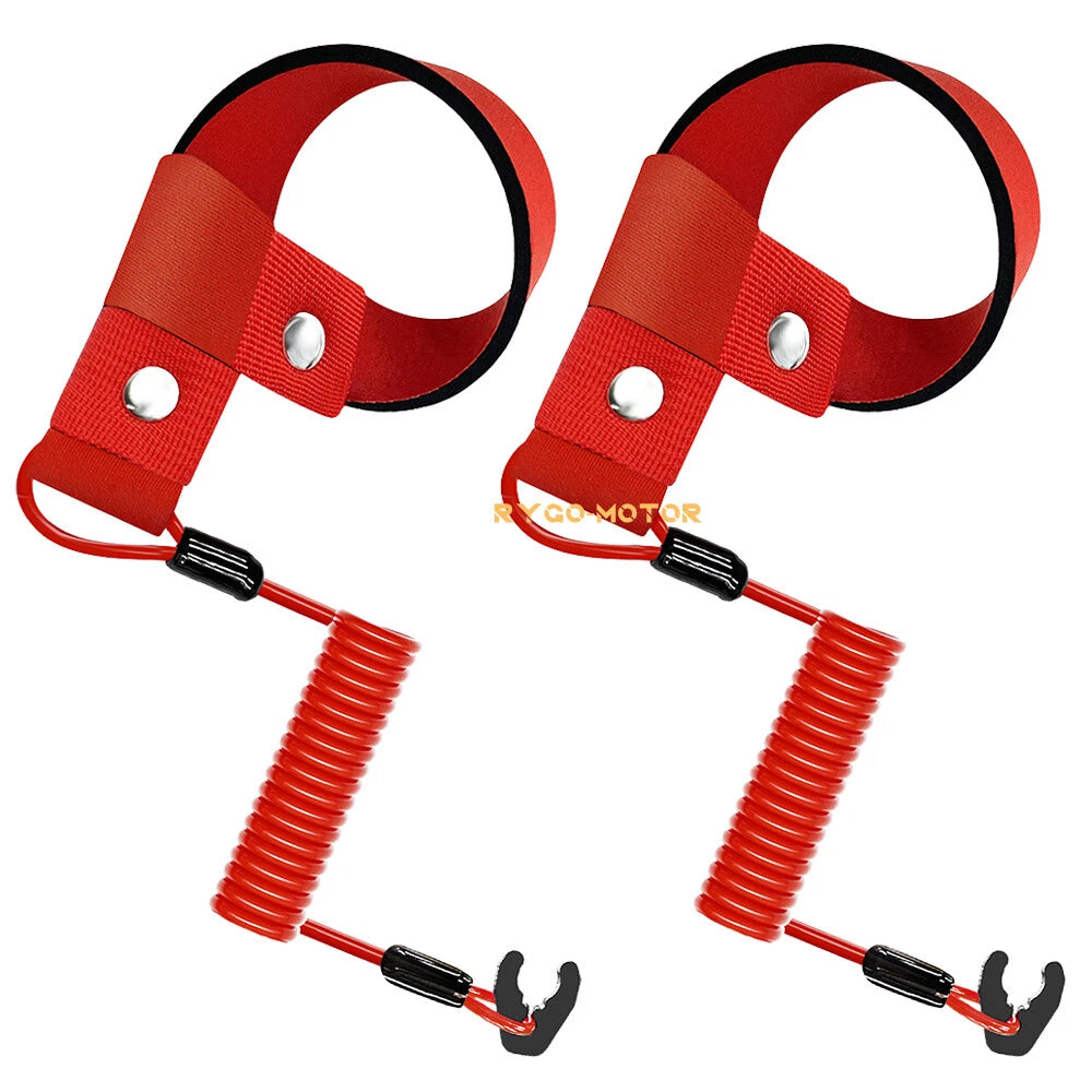 2PCS StopKill SafetyKey Lanyard for Kawasaki JetSki JH750/JH900/JH1100/JH1200