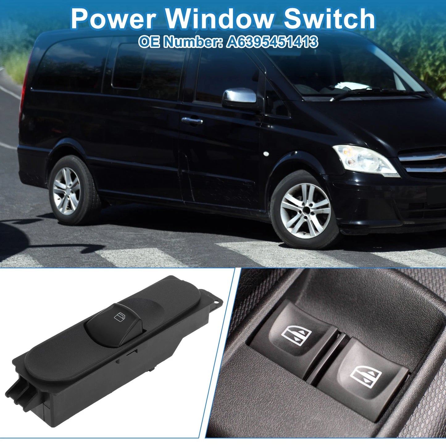 Power Window Switch for Mercedes-Benz Vito L4 2.1L (2009-2012)