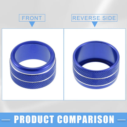 AC Volume 4WD Switch Knob Cover for Toyota Tundra (2014-2021) - 5 pcs Blue