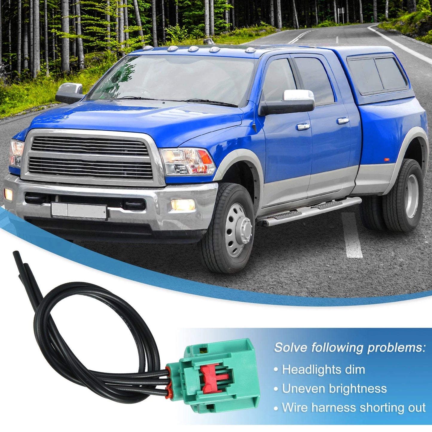 Headlight Parking Light Connector Wiring for Chrysler Jeep (2007-2017)