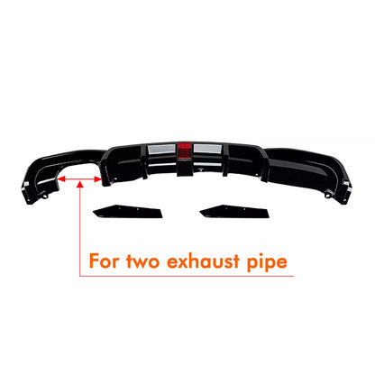 Rear Bumper Diffuser Lip w/ Lights for BMW F30 M Sport (2013-2019)