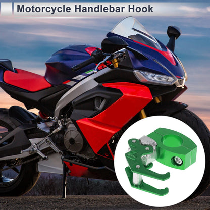 Square Fingerprint Motorcycle Hanging Hook Green 72mm