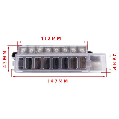 8-Way 12V-32V 100A Fuse Box for Car Truck Circuit Breaker (Universal)