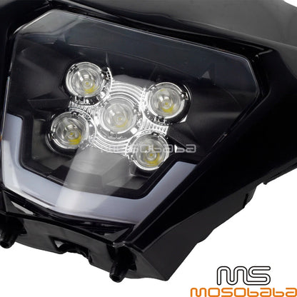 Black LED Headlight Assembly for EXC TPI SIX DAYS 300 EXC-F XC-W (2017-2023)